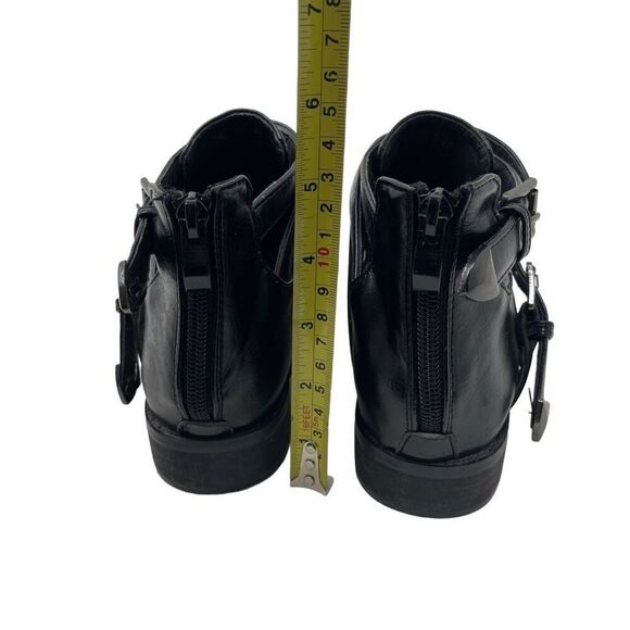 Pink Martini Womens Crisscross Buckle Strap Back Zip Ankle Booties Black Size 37 - Picture 7 of 10